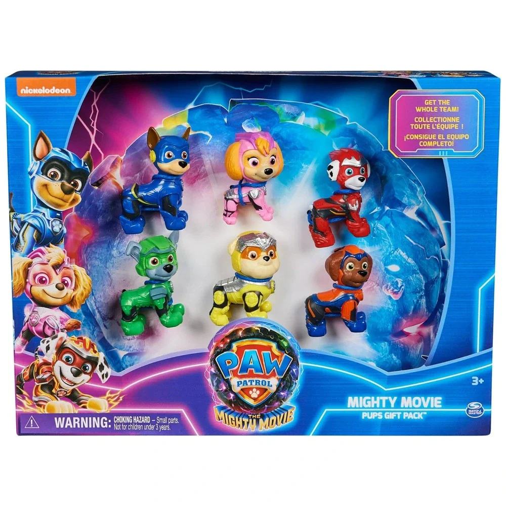 Paw Patrol The Mighty Movie Pups Gift Pack with 6 Collectible Toy Figures NEW - Picture 3 of 11